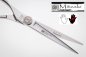 Preview: Im Angebot: Linkshandschere MITZAKI-SHIDISHI ,eine Schere für alle Schnitttechniken, fester Fingerhaken,  HOHLSCHLIFF , perfekte Sliceschere